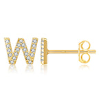 Boucles d'oreilles initiale - lettre