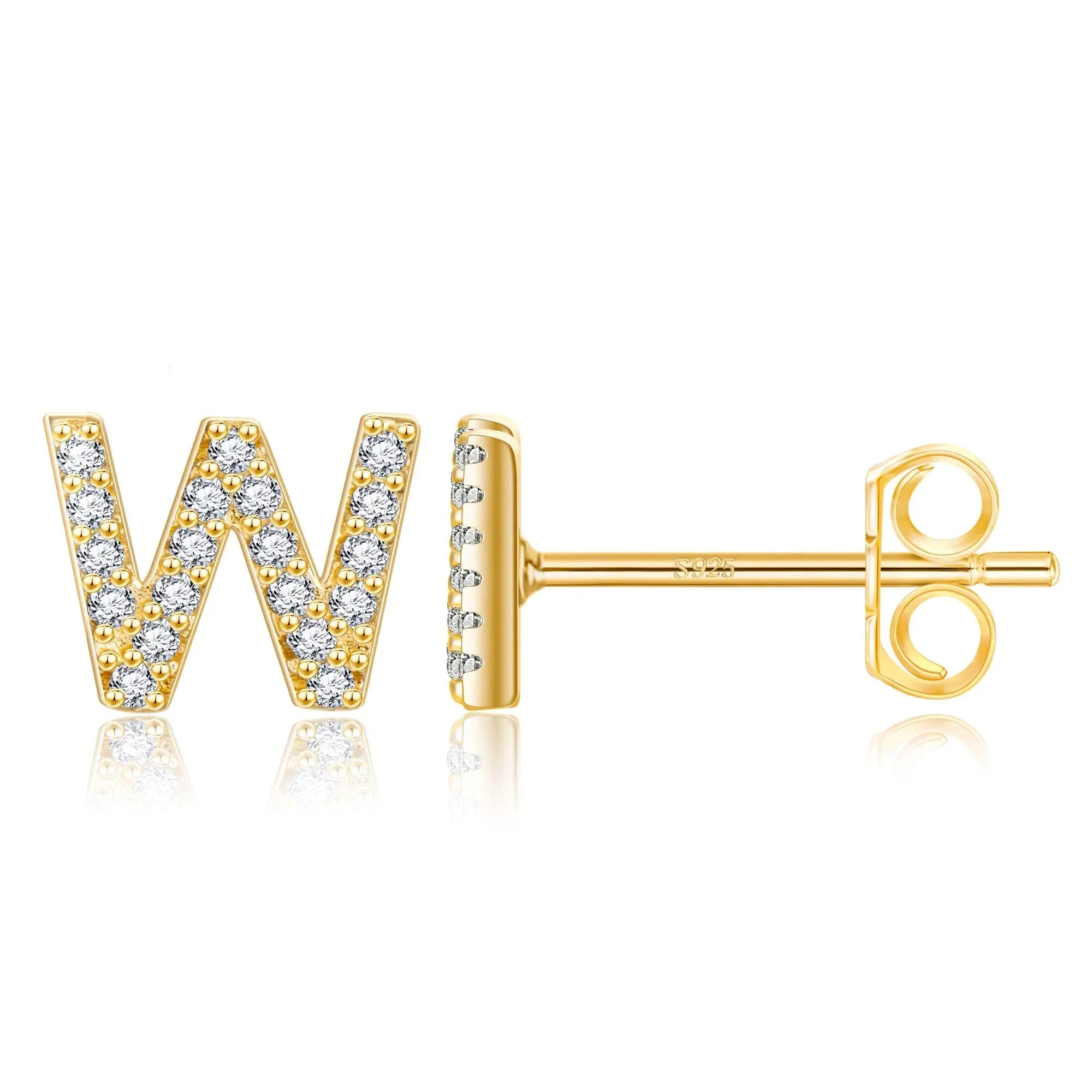Boucles d'oreilles initiale - lettre