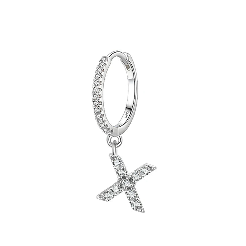 Boucles d'oreilles initiale - lettre