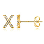 Boucles d'oreilles initiale - lettre