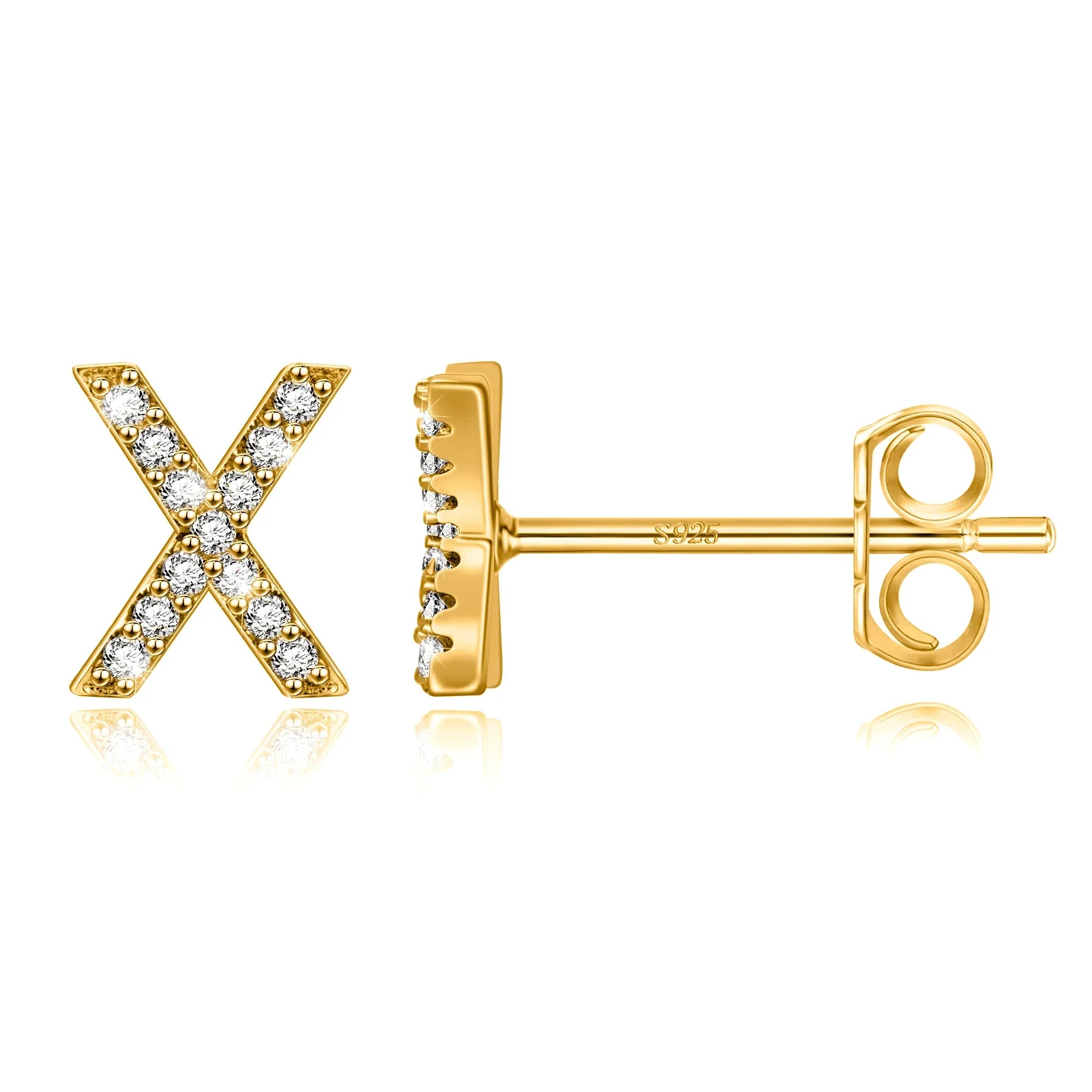 Boucles d'oreilles initiale - lettre