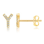 Boucles d'oreilles initiale - lettre