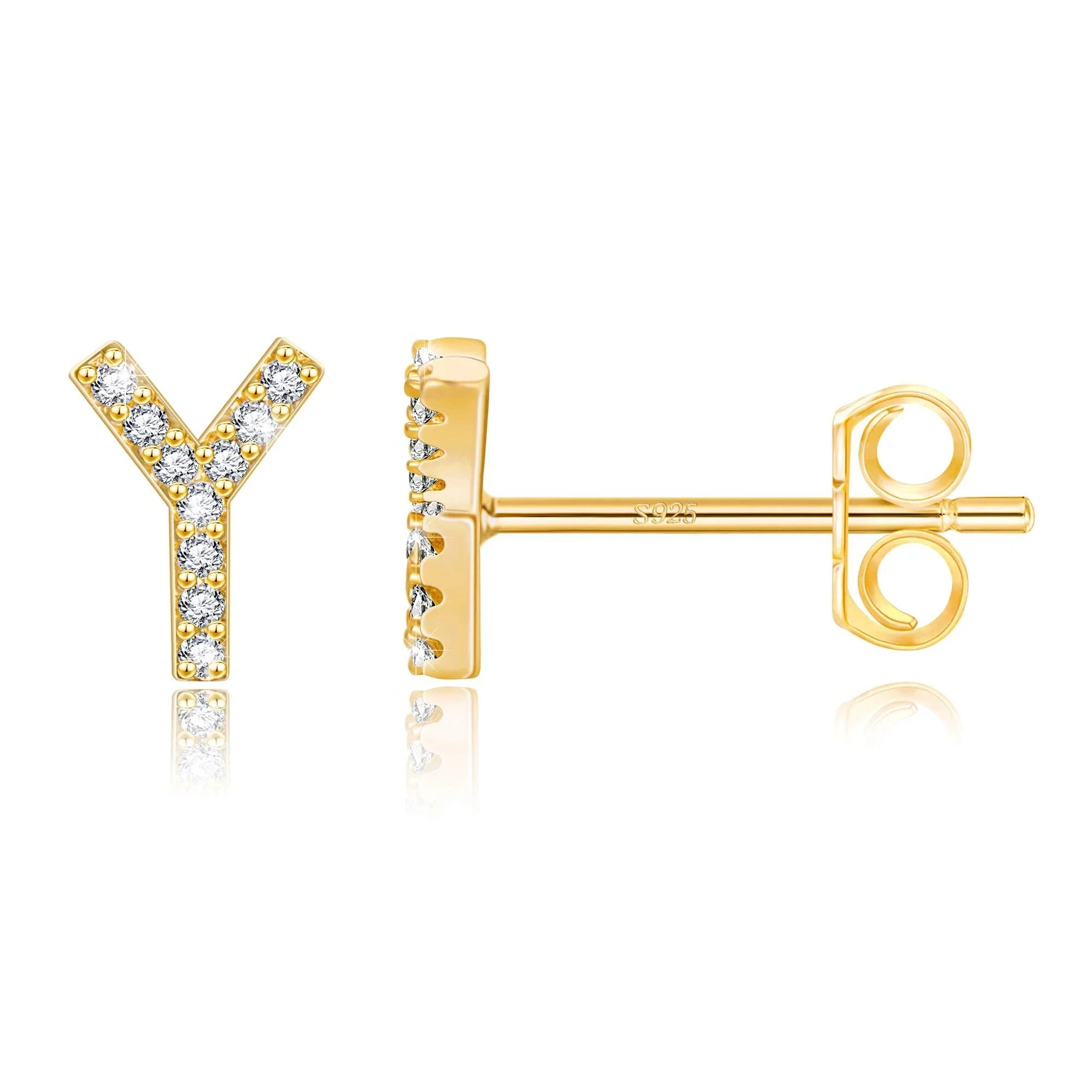 Boucles d'oreilles initiale - lettre