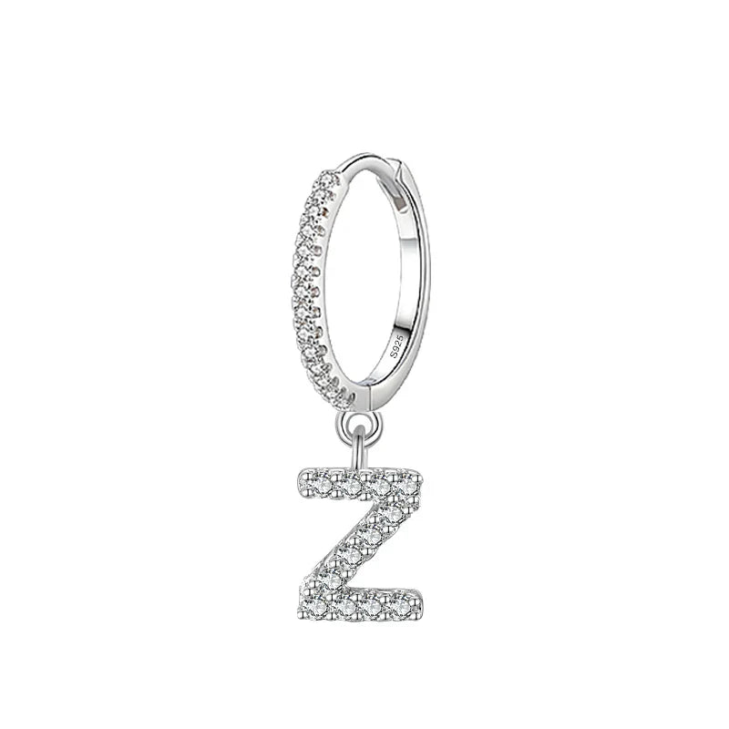 Boucles d'oreilles initiale - lettre