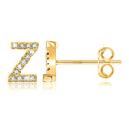 Boucles d'oreilles initiale - lettre