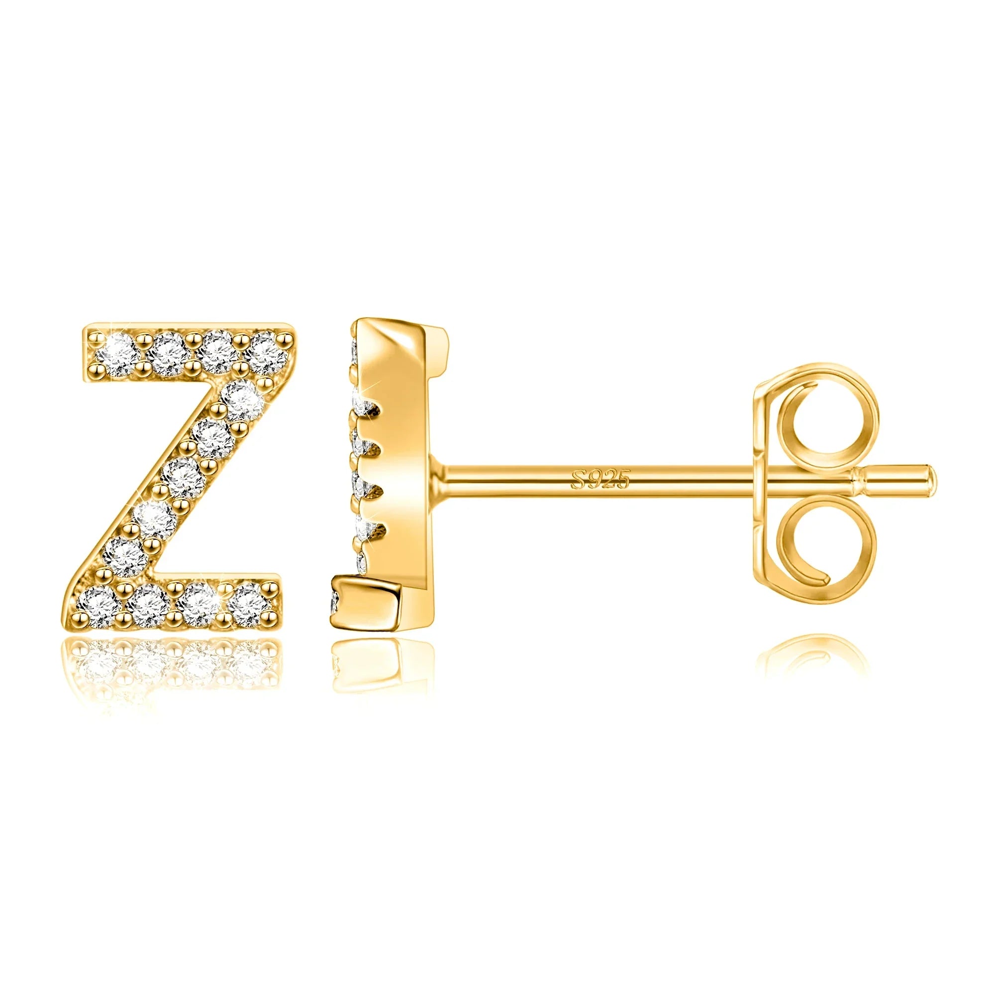 Boucles d'oreilles initiale - lettre