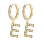 Boucles d'oreilles initiale pour femme - lettre