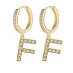 Boucles d'oreilles initiale pour femme - lettre