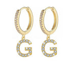Boucles d'oreilles initiale pour femme - lettre
