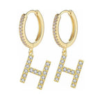 Boucles d'oreilles initiale pour femme - lettre