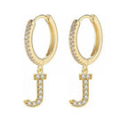 Boucles d'oreilles initiale pour femme - lettre