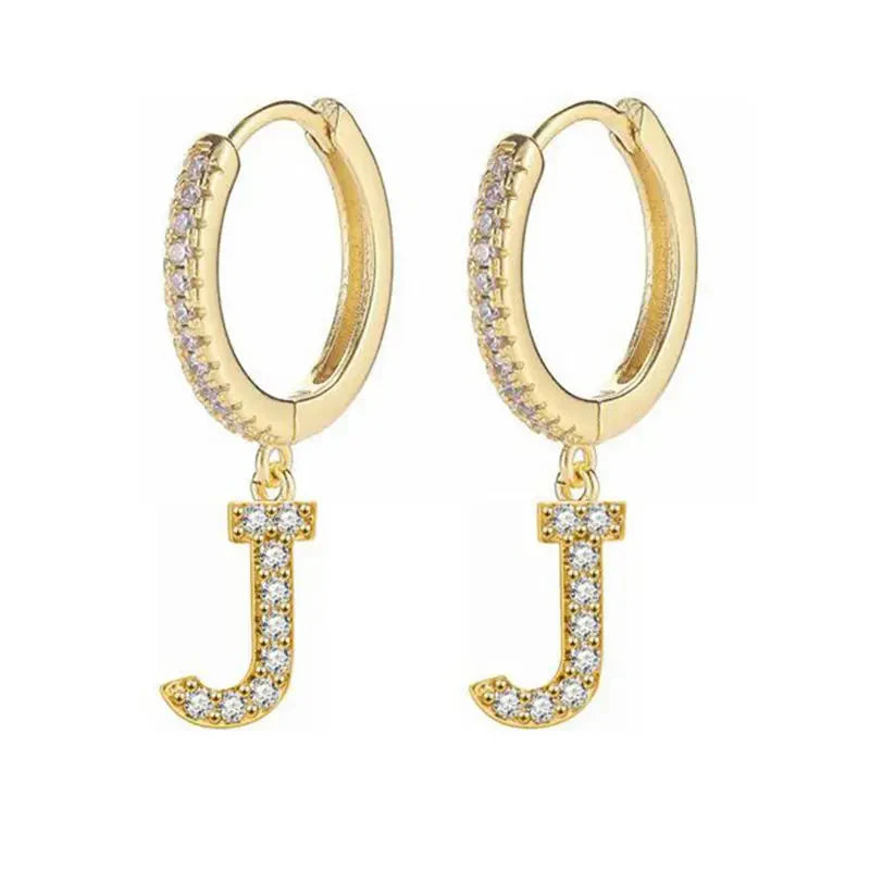 Boucles d'oreilles initiale pour femme - lettre
