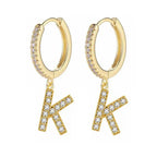 Boucles d'oreilles initiale pour femme - lettre