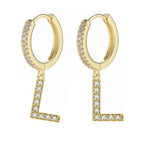 Boucles d'oreilles initiale pour femme - lettre