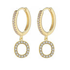 Boucles d'oreilles initiale pour femme - lettre