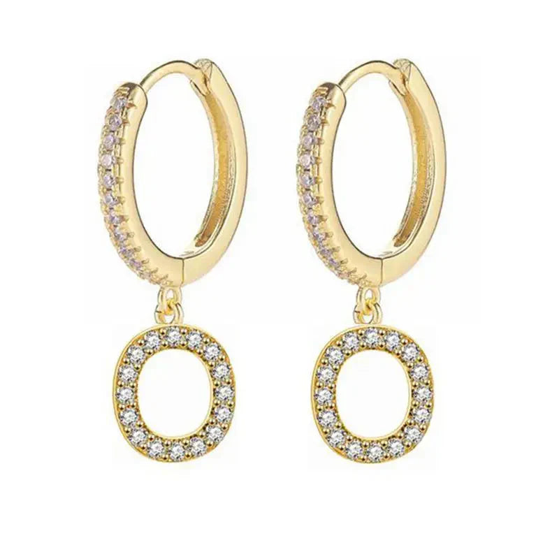 Boucles d'oreilles initiale pour femme - lettre