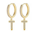 Boucles d'oreilles initiale pour femme - lettre