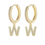 Boucles d'oreilles initiale pour femme - lettre