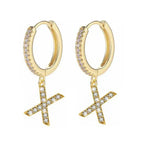 Boucles d'oreilles initiale pour femme - lettre