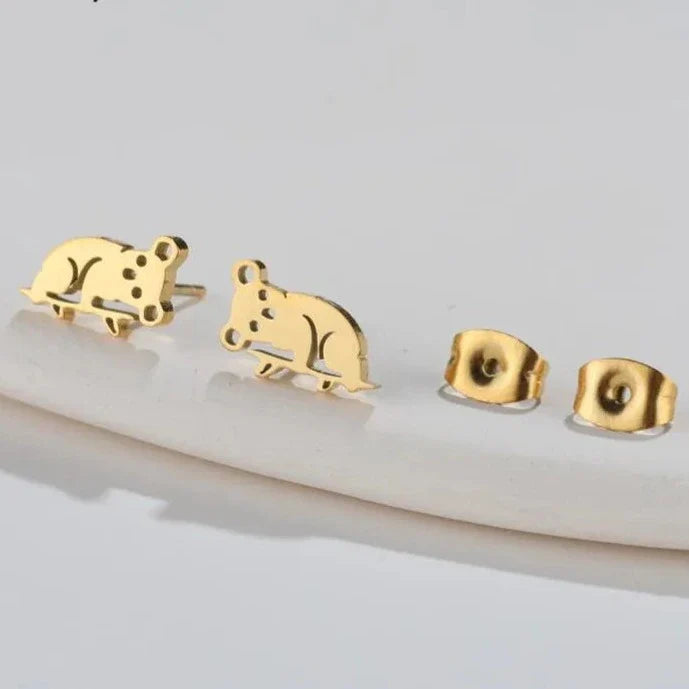 Pendientes de Koala Adorable Oro