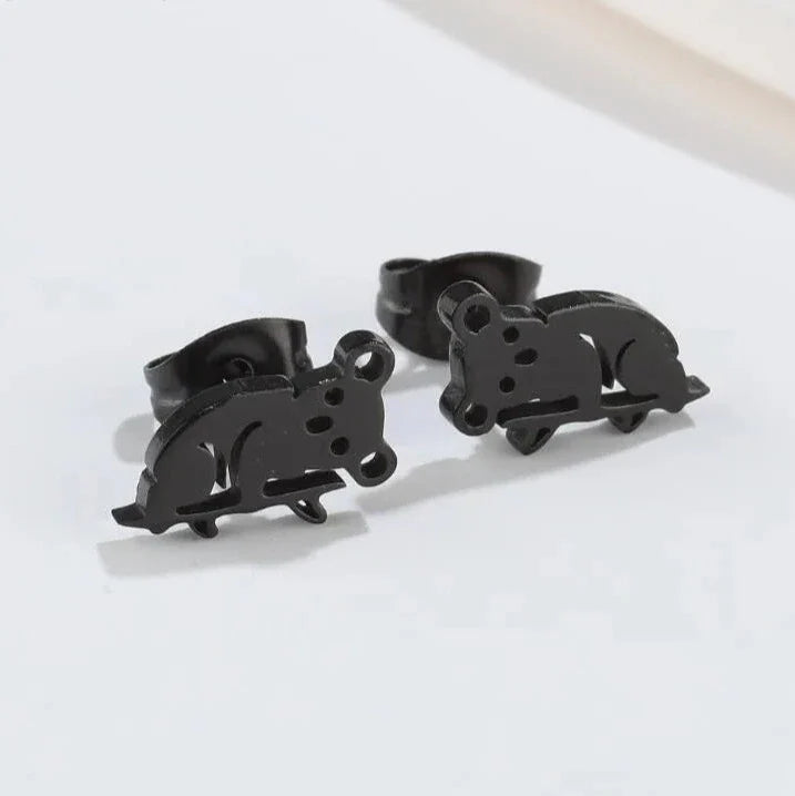 Pendientes de Koala Adorable Negro