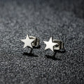 Pendientes Ligeros Clavo Estrella plata
