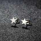 Pendientes Ligeros Clavo Estrella plata