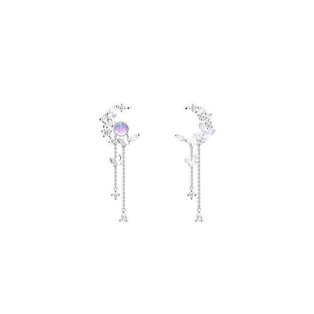 Pendientes Luna y Mariposas