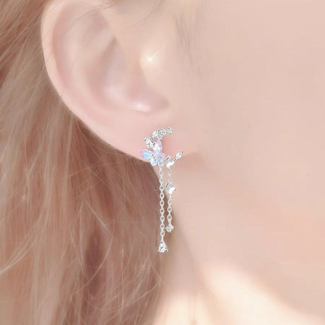 Pendientes Luna y Mariposas