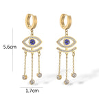 Pendientes Ojo Malo Azul Largos