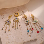 Pendientes Ojo Malo Azul Largos