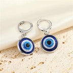 Pendientes Ojo Malo Azul Redondos