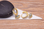 Pendientes Ojo Malo Azul Zirconia Estilo Bohemio