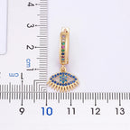 Pendientes Ojo Malo Azul Zirconia Estilo Bohemio