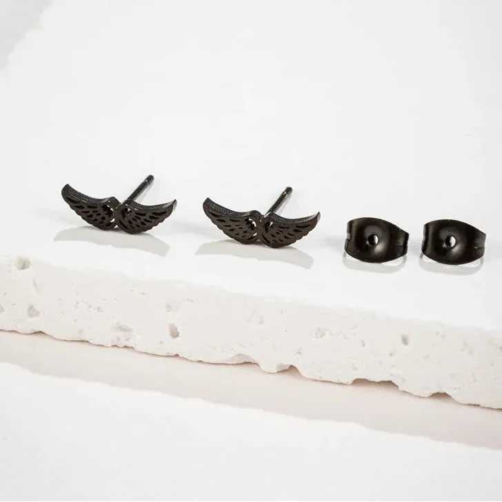 Boucles d'oreilles minimalistes ailes d'ange