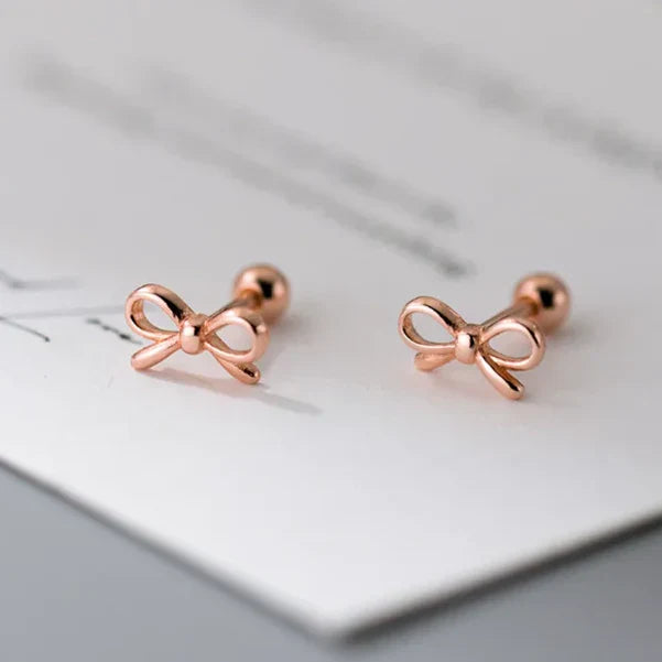Boucles d'oreilles minimalistes noeud papillon