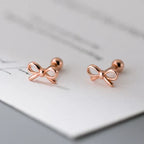 Boucles d'oreilles minimalistes noeud papillon