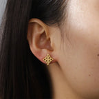 Pendientes Nudo de Bruja Clavos de Protección Mujer Wiccan oro