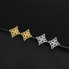 Pendientes Nudo de Bruja Clavos de Protección Mujer Wiccan oro