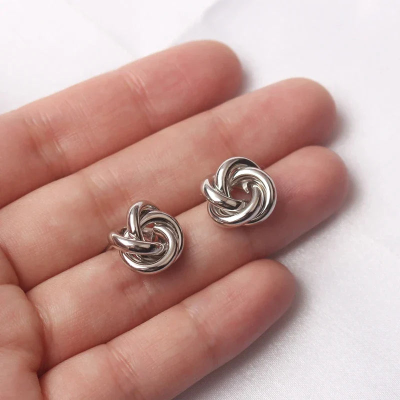 Boucles d'oreilles noeud torsadé