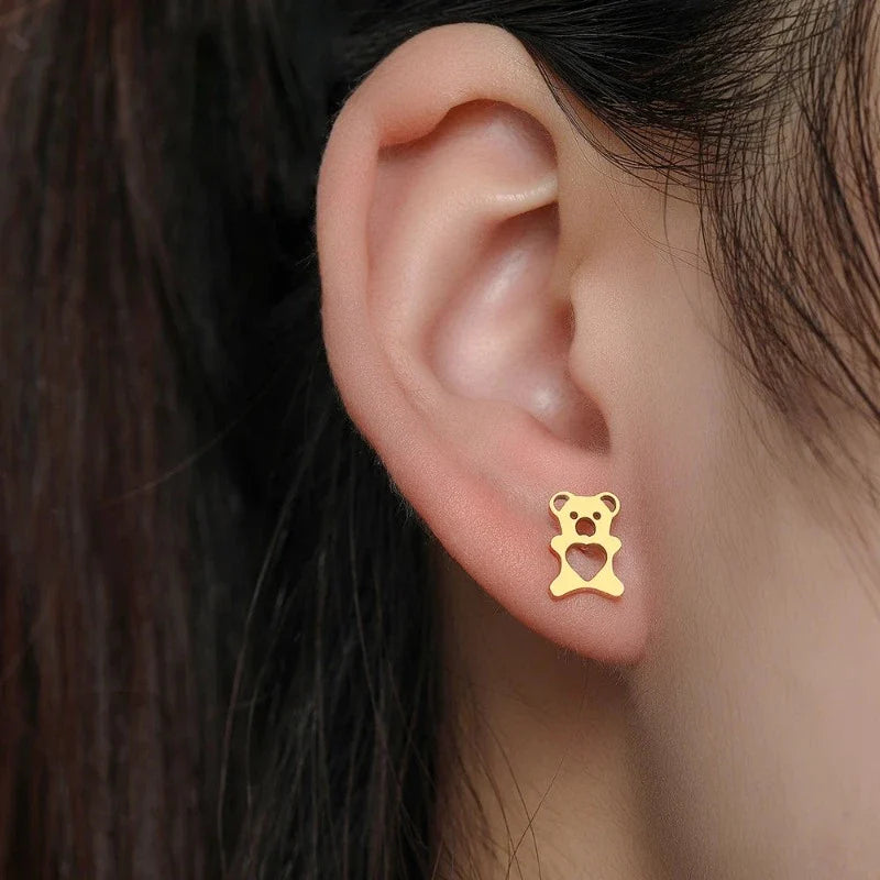Pendientes de Osito Lindos Oro