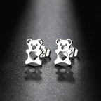 Pendientes de Osito Lindos Plata