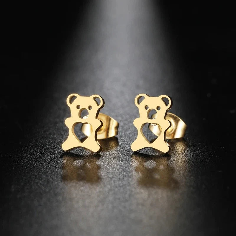 Pendientes de Osito Lindos Oro