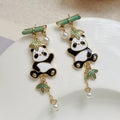 Pendientes Panda Bambú