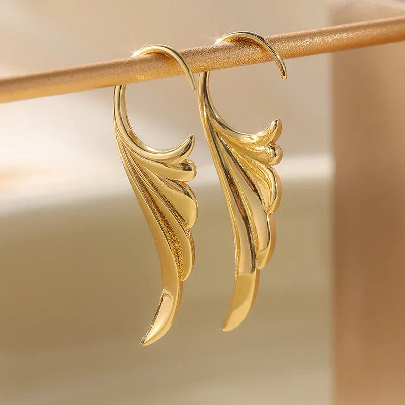 Boucles d'oreilles pendantes ailes d'ange pour femme