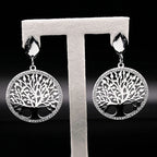 Pendientes Colgantes Árbol de la Vida Plata