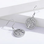 Pendientes Colgantes Árbol de la Vida con Circonitas