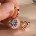 Pendientes Colgantes con Corazón de Zirconia