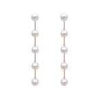 Pendientes Colgantes con Perlas Blancas