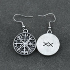 Pendientes Colgantes Brújula Vegvisir Vikingo